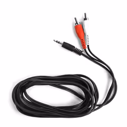 Ekon ECAJACK2RCA30MMK, 3.5mm, Maschio, 2 x RCA, Maschio, 3 m, Nero