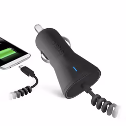SBS Caricabatterie da auto con connettore Micro USB, Auto, Accendisigari, 5 V, 0,9 m, Nero