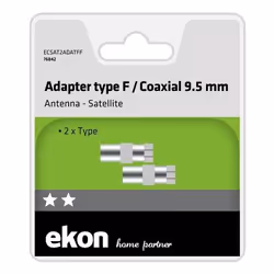 Ekon ECSAT2ADATFF connettore coassiale Tipo F 2 pz