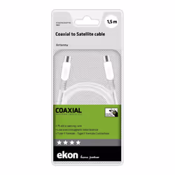 Ekon ECSAT15COAXFFW cavo coassiale 1,5 m Tipo F Bianco - Vista aggiuntiva 4