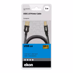 Ekon ECITUSB50ABMMG cavo USB USB 2.0 5 m USB A USB B Nero - Vista aggiuntiva 5