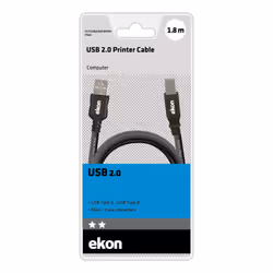Ekon ECITUSB20AB18MMK cavo USB USB 2.0 1,8 m USB A USB B Nero - Vista aggiuntiva 2