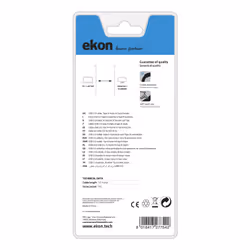 Ekon ECITUSB20AB18MMK cavo USB USB 2.0 1,8 m USB A USB B Nero - Vista aggiuntiva 3