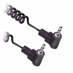 Ekon ECAJACK90SPIR075, 3.5mm, Maschio, 3.5mm, Maschio, 0,75 m, Nero