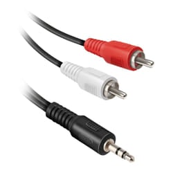 Ekon ECAJACK2RCA50MMK cavo audio 5 m 3.5mm 2 x RCA Nero