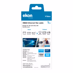 Ekon ECVHDMI10FLAT cavo HDMI 1 m HDMI tipo A (Standard) Nero - Vista aggiuntiva 5