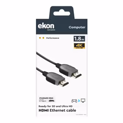 Ekon ECITHDMI18MMK cavo HDMI 1,8 m HDMI tipo A (Standard) Nero - Vista aggiuntiva 5