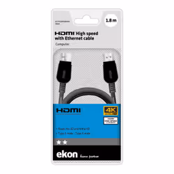 Ekon ECITHDMI18MMK cavo HDMI 1,8 m HDMI tipo A (Standard) Nero - Vista aggiuntiva 6