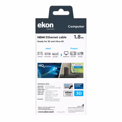 Ekon ECITHDMI18MMK cavo HDMI 1,8 m HDMI tipo A (Standard) Nero - Vista aggiuntiva 7