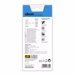 Ekon ECITHDMI18MMK cavo HDMI 1,8 m HDMI tipo A (Standard) Nero - Vista aggiuntiva 8