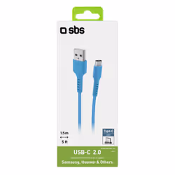 SBS TECABLEMICROC15A cavo USB USB 2.0 1,5 m USB A USB C Blu