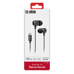 SBS TEINEARLIGHTK cuffia e auricolare Cablato In-ear Musica e Chiamate Nero