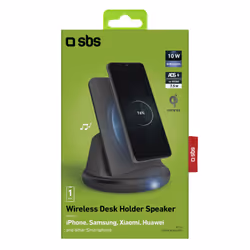 SBS TEWIRDESKQISPK Caricabatterie per dispositivi mobili Smartphone Nero USB Carica wireless Ricarica rapida Interno - Vista aggiuntiva 2