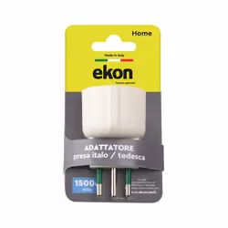 Ekon ECELADAITDE10W adattatore per presa di corrente Tipo L (IT) Tipo L (IT) + Tipo F Bianco - Vista aggiuntiva 2