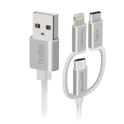 SBS TECABLEUSBIP53189W cavo USB USB 2.0 1,2 m USB A Micro-USB B