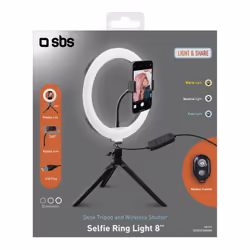SBS TESELFIERING8 treppiede Telefono cellulare 3 gamba/gambe Nero - Vista aggiuntiva 2