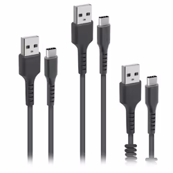SBS TEKITUSBC3IN1K, 2 m, USB A, USB C, USB 2.0, Nero