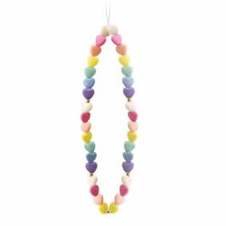 SBS Beads - Ciondolo da polso a perline per smartphone, Telefono cellulare, Acrilico, Multicolore, 70 mm, 5 mm, 200 mm