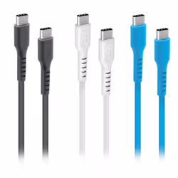 SBS TEKITCC3X1WBK, 1,2 m, USB C, USB C, USB 2.0, Nero, Blu, Bianco