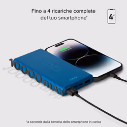 SBS TTBB10000FASTA batteria portatile Polimeri di litio (LiPo) 10000 mAh Ciano - Vista aggiuntiva 7