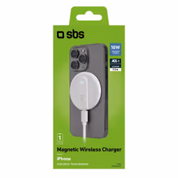 SBS TECHGMAGW Caricabatterie per dispositivi mobili Smartphone Bianco USB Carica wireless Ricarica rapida Interno - Vista aggiuntiva 7