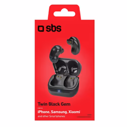 SBS TEEARTWSBLGEMBTK cuffia e auricolare Cuffie True Wireless Stereo (TWS) In-ear Musica e Chiamate Nero - Vista aggiuntiva 3