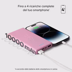 SBS TTBB10000FASTP batteria portatile Polimeri di litio (LiPo) 10000 mAh Rosa - Vista aggiuntiva 8