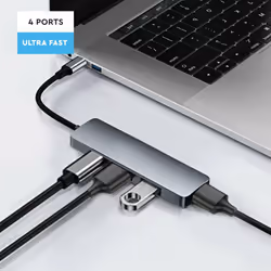 Ekon HUB con 4 porte USB-A e cavo di alimentazione USB-A - Vista aggiuntiva 2