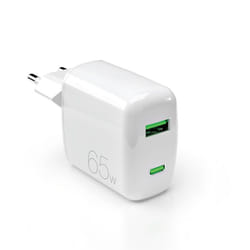 PURO PUFCMTCUSBAC65WGWHI Caricabatterie per dispositivi mobili Computer portatile, Smartphone, Tablet Bianco AC Ricarica rapida Interno
