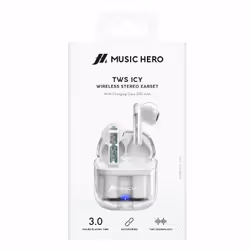 SBS Music Hero Auricolare True Wireless Stereo (TWS) In-ear Musica e Chiamate Bluetooth Bianco - Vista aggiuntiva 4