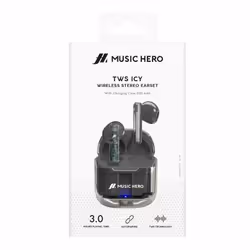 SBS Music Hero Auricolare True Wireless Stereo (TWS) In-ear Musica e Chiamate Bluetooth Nero - Vista aggiuntiva 4