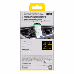 SBS TESUPMAGWIR15W supporto per personal communication Supporto attivo Telefono cellulare/smartphone Nero - Vista aggiuntiva 2