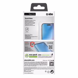 SBS TESCRGLIP1561P protezione per lo schermo e il retro dei telefoni cellulari Pellicola proteggischermo trasparente Apple 1 pz