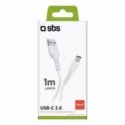 SBS TECABLEMICROC10W cavo USB USB 2.0 1 m USB A USB C Bianco - Vista aggiuntiva 4
