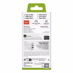SBS TECABLEMICROC10W cavo USB USB 2.0 1 m USB A USB C Bianco - Vista aggiuntiva 5