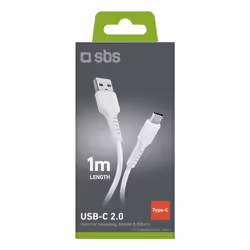 SBS TECABLEMICROC10W cavo USB USB 2.0 1 m USB A USB C Bianco - Vista aggiuntiva 6