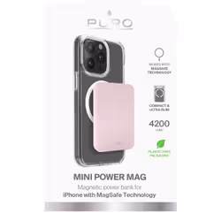 PURO PUFCBB40P2MAGROSE batteria portatile Polimeri di litio (LiPo) 4000 mAh Carica wireless Rosa - Vista aggiuntiva 6