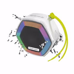 SBS Speaker wireless 5W IBIZA con LED multicolor, 5 W, Wireless, 10 m, Altoparlante portatile mono, Bianco, Pulsanti