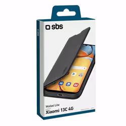 SBS TEBKLITEXI13CK custodia per cellulare Custodia a borsellino Xiaomi 13C Nero - Vista aggiuntiva 2