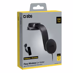 SBS TESUPPMAG15W21 Caricabatterie per dispositivi mobili Smartphone Nero Accendisigari Carica wireless Auto - Vista aggiuntiva 2