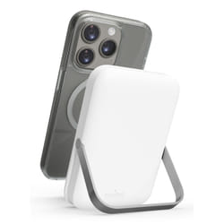 PURO Stand Power Mag Polimeri di litio (LiPo) 5000 mAh Carica wireless Argento, Bianco