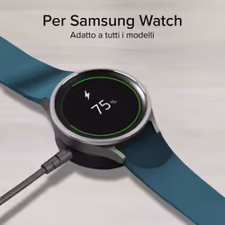 SBS TECHGSAMWATCH Caricabatterie per dispositivi mobili Orologio intelligente Bianco USB Carica wireless Interno