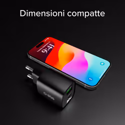 SBS TETRGANLCD1USB1C30K Caricabatterie per dispositivi mobili Universale Nero AC Ricarica rapida Interno - Vista aggiuntiva 5