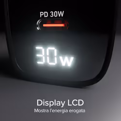 SBS TETRGANLCD1USB1C30K Caricabatterie per dispositivi mobili Universale Nero AC Ricarica rapida Interno - Vista aggiuntiva 8