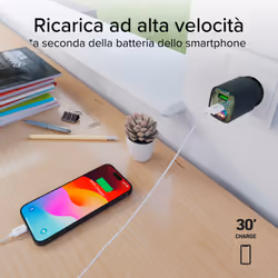 SBS TETRGANLCD1USB1C30G Caricabatterie per dispositivi mobili Universale Verde AC Ricarica rapida Interno - Vista aggiuntiva 6