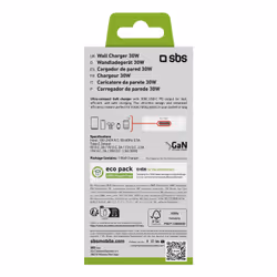 SBS TETRGAN1C30SLIM Caricabatterie per dispositivi mobili Universale Bianco AC Ricarica rapida Interno - Vista aggiuntiva 4