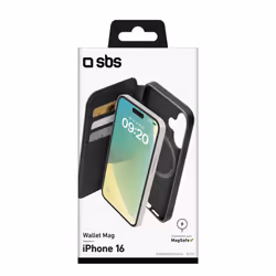SBS TEBKMAGSFIP1661K custodia per cellulare 15,5 cm (6.1") Custodia a borsellino Nero