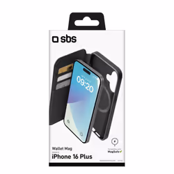 SBS TEBKMAGSFIP1667K custodia per cellulare 17 cm (6.7") Custodia a borsellino Nero