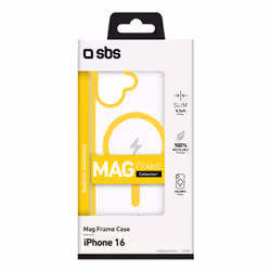 SBS TEMAGCOLIP1661Y custodia per cellulare 15,5 cm (6.1") Cover Trasparente, Giallo
