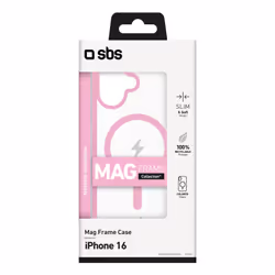 SBS TEMAGCOLIP1661P custodia per cellulare 6.1" Cover Rosa, Trasparente